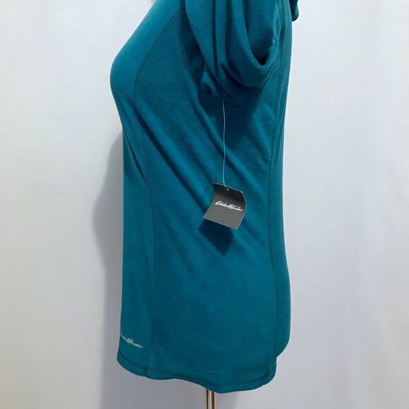 Eddie Bauer NWT Teal Quarter Zip Fleece Women M - Picture 5 of 9